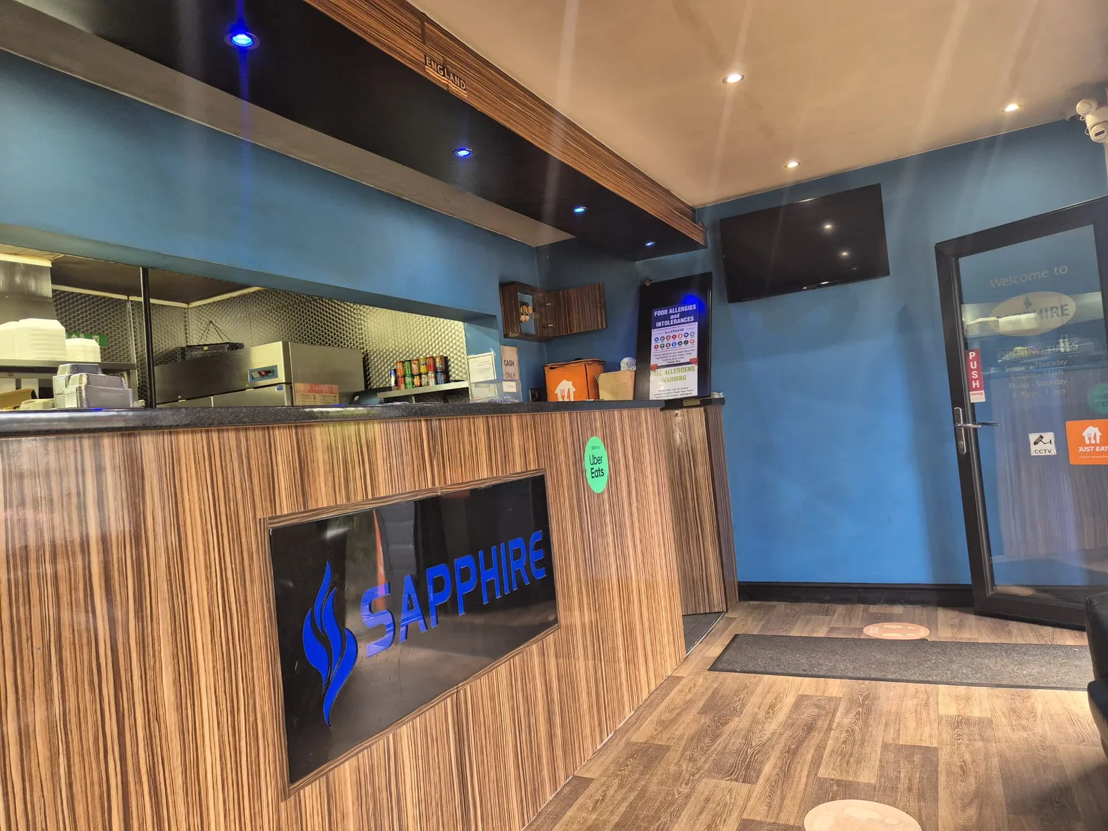 The counter at Sapphire